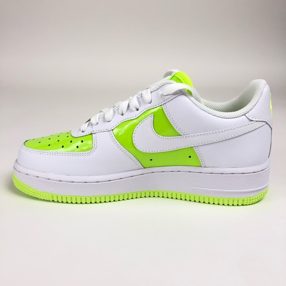 Nike Air Force One Womens Neon Low Top Sneakers - Picture 2 of 7